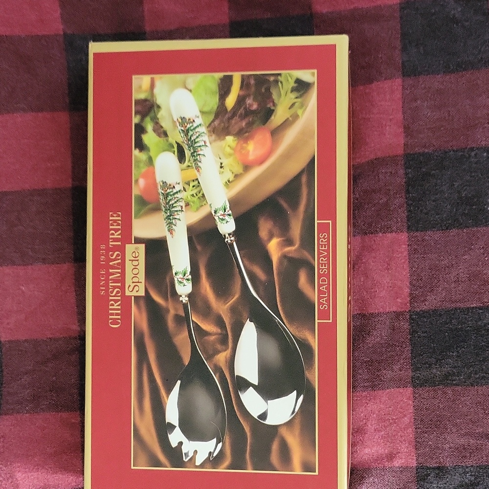 Vintage Christmas salad servers